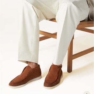 Loro Piana chukka boots made from suede with a Napa-calfskin interior.